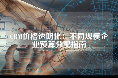 CRM价格透明化：不同规模企业预算分配指南
