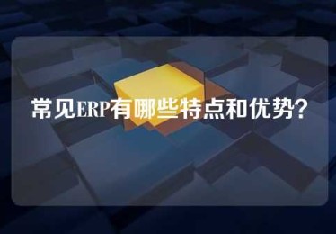 常见ERP有哪些特点和优势？
