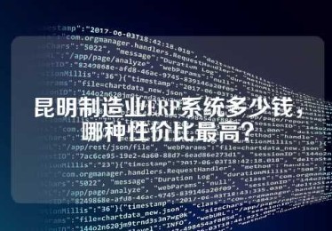 昆明制造业ERP系统多少钱，哪种性价比最高？