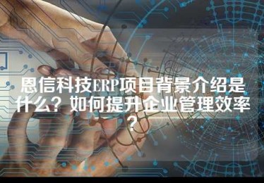 恩信科技ERP项目背景介绍是什么？如何提升企业管理效率？
