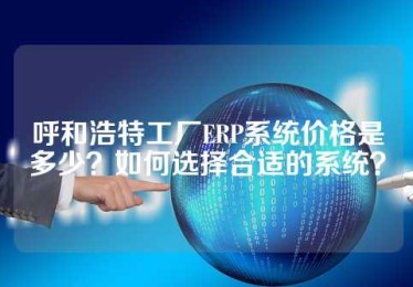 呼和浩特工厂ERP系统价格是多少？如何选择合适的系统？