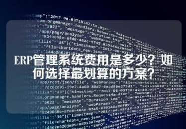 ERP管理系统费用是多少？如何选择最划算的方案？