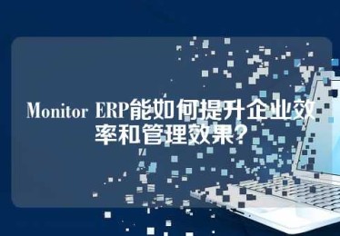 Monitor ERP能如何提升企业效率和管理效果？
