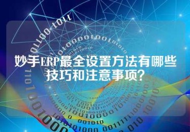 妙手ERP最全设置方法有哪些技巧和注意事项？