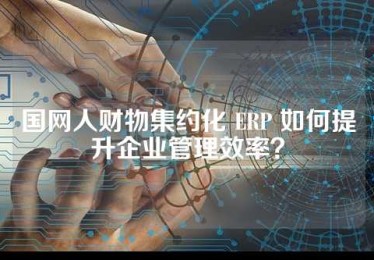国网人财物集约化 ERP 如何提升企业管理效率？
