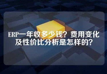 ERP一年收多少钱？费用变化及性价比分析是怎样的？