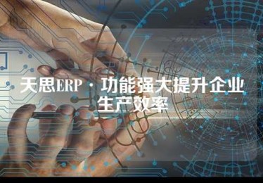 天思ERP·功能强大提升企业生产效率