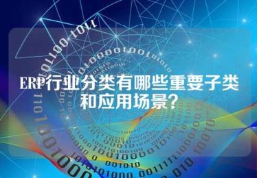 ERP行业分类有哪些重要子类和应用场景？