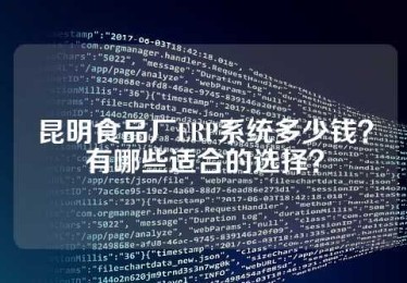 昆明食品厂ERP系统多少钱？有哪些适合的选择？