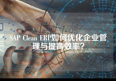 SAP Clean ERP如何优化企业管理与提高效率？