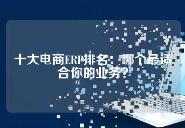 十大电商ERP排名：哪个最适合你的业务？