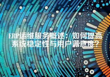 ERP运维服务概述：如何提高系统稳定性与用户满意度？