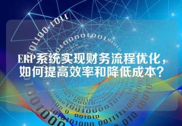 ERP系统实现财务流程优化，如何提高效率和降低成本？