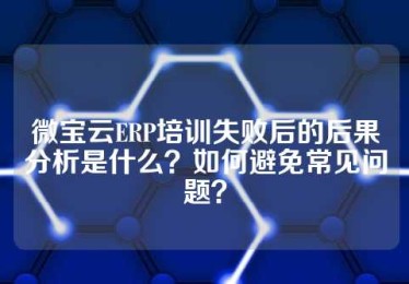 微宝云ERP培训失败后的后果分析是什么？如何避免常见问题？