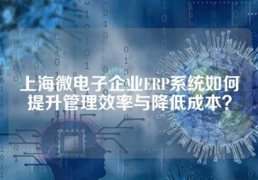 上海微电子企业ERP系统如何提升管理效率与降低成本？
