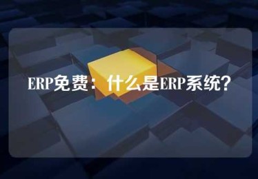 ERP免费：什么是ERP系统？