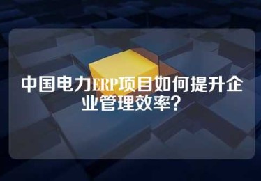 中国电力ERP项目如何提升企业管理效率？