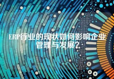 ERP行业的现状如何影响企业管理与发展？