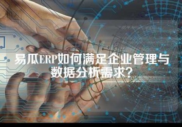 易瓜ERP如何满足企业管理与数据分析需求？