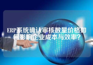 ERP系统确认审核数量价格如何影响企业成本与效率？