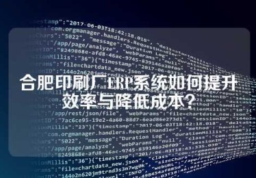 合肥印刷厂ERP系统如何提升效率与降低成本？