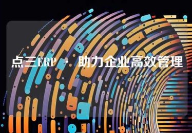 点三ERP · 助力企业高效管理