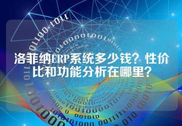 洛菲纳ERP系统多少钱？性价比和功能分析在哪里？
