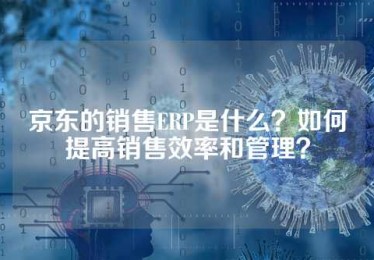 京东的销售ERP是什么？如何提高销售效率和管理？