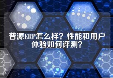 普源ERP怎么样？性能和用户体验如何评测？