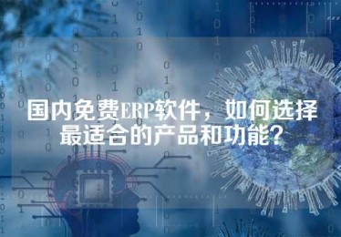 国内免费ERP软件，如何选择最适合的产品和功能？