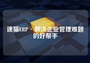 速猫ERP·解决企业管理难题的好帮手
