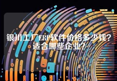 银川工厂ERP软件价格多少钱？适合哪些企业？