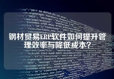 钢材贸易ERP软件如何提升管理效率与降低成本？