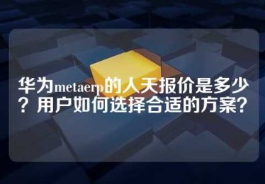 华为metaerp的人天报价是多少？用户如何选择合适的方案？