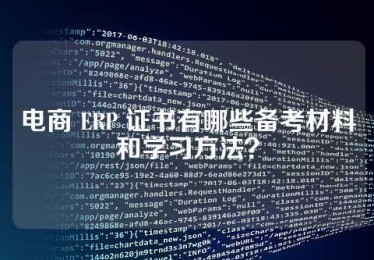 电商 ERP 证书有哪些备考材料和学习方法？