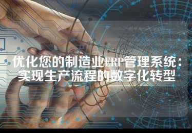 优化您的制造业ERP管理系统：实现生产流程的数字化转型