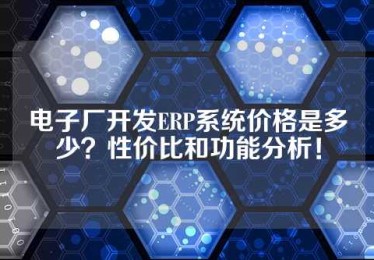 电子厂开发ERP系统价格是多少？性价比和功能分析！