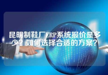 昆明制鞋厂ERP系统报价是多少？如何选择合适的方案？