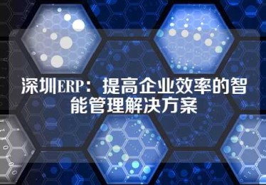 深圳ERP：提高企业效率的智能管理解决方案
