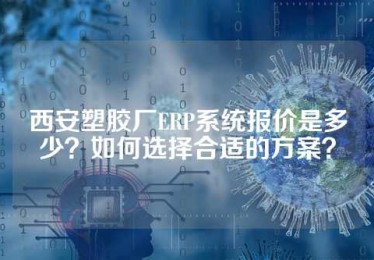 西安塑胶厂ERP系统报价是多少？如何选择合适的方案？