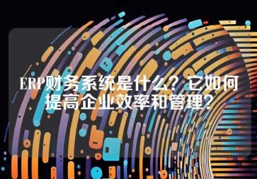 ERP财务系统是什么？它如何提高企业效率和管理？