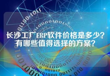 长沙工厂ERP软件价格是多少？有哪些值得选择的方案？