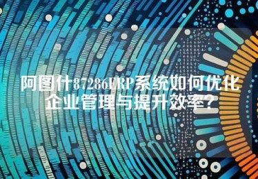 阿图什87286ERP系统如何优化企业管理与提升效率？