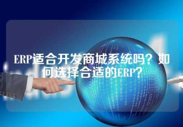 ERP适合开发商城系统吗？如何选择合适的ERP？