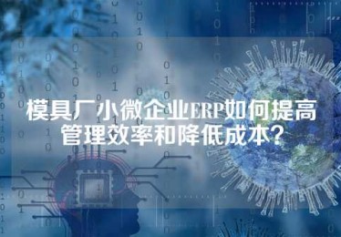 模具厂小微企业ERP如何提高管理效率和降低成本？