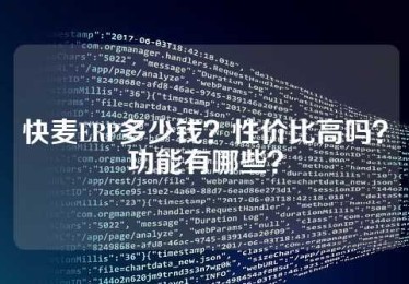 快麦ERP多少钱？性价比高吗？功能有哪些？