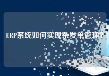 ERP系统如何实现杂发单管理？