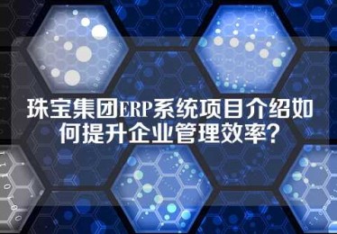珠宝集团ERP系统项目介绍如何提升企业管理效率？