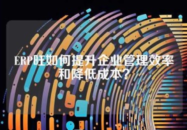 ERP旺如何提升企业管理效率和降低成本？