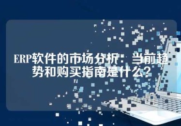 ERP软件的市场分析：当前趋势和购买指南是什么？